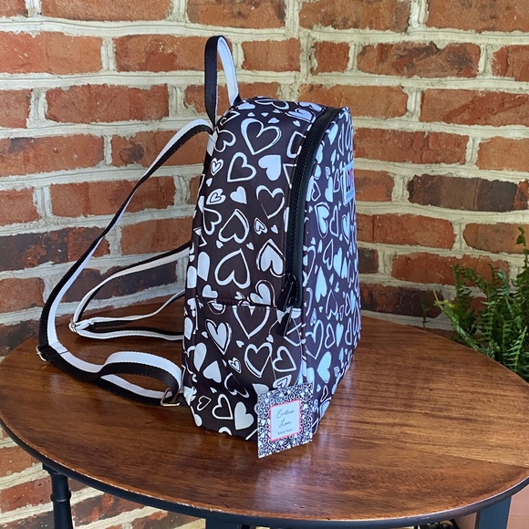 Brighton Endless Love Black and White Heart Pattern backpack, New With Tags main image 3